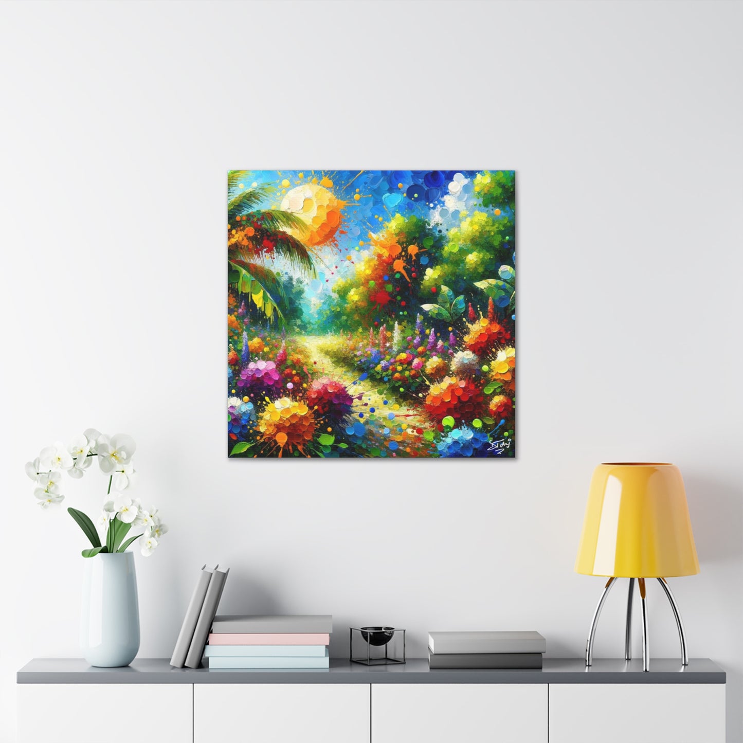 Art Print of Caribbean Flora & Fauna, Oil Finish, West Indian Art, Canvas Gallery Wraps