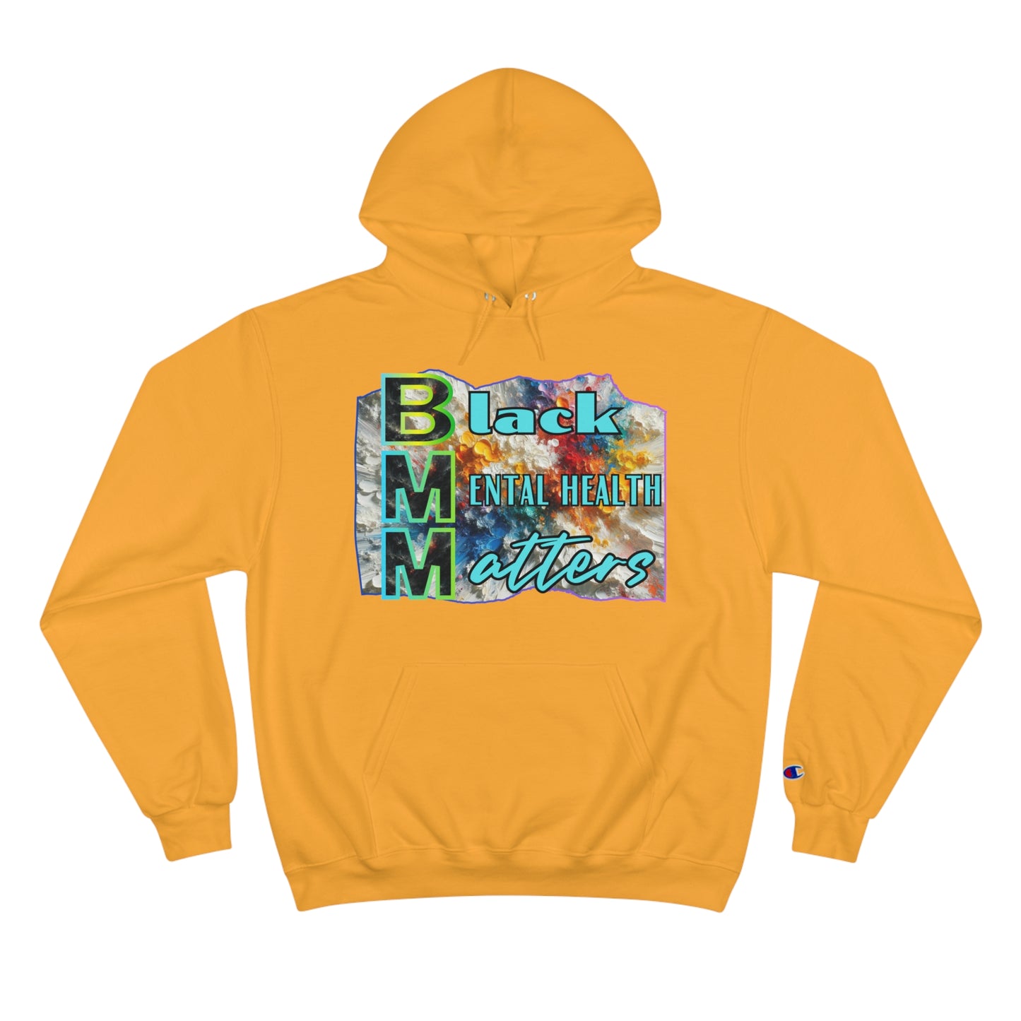 Champion Hoodie, "Black Mental Health Matters" Inclusion, Anti-Racism, Racial Justice, One Love, Unity, Diversity, Immigrant Outsiders, Caribbean Culture, FashionWithPurpose, ConsciousClothing, Cultural Identity, Black Inspiration Empowerment