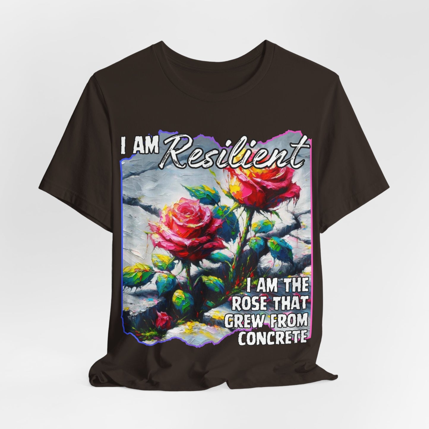 Unisex Jersey Short Sleeve Tee, "I Am Resilient" Mental Wellness, Stress Relief, Self-Awareness, Unity, Inclusion, Anti-Racism, One Love, Inclusion, DEI, Diversity