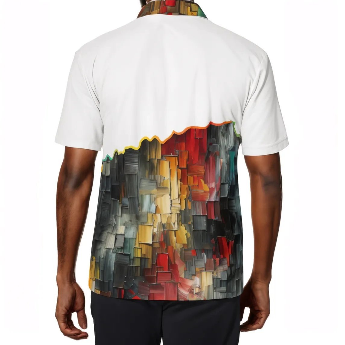 Men's Premium POLO Shirt, "Abstract Print"