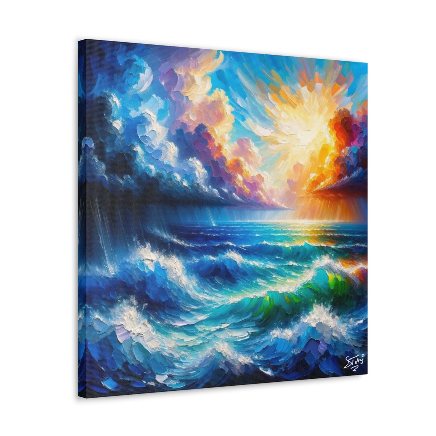 Art Print of Atlantic Ocean, Tobago, West Indian Art, Canvas Gallery Wraps