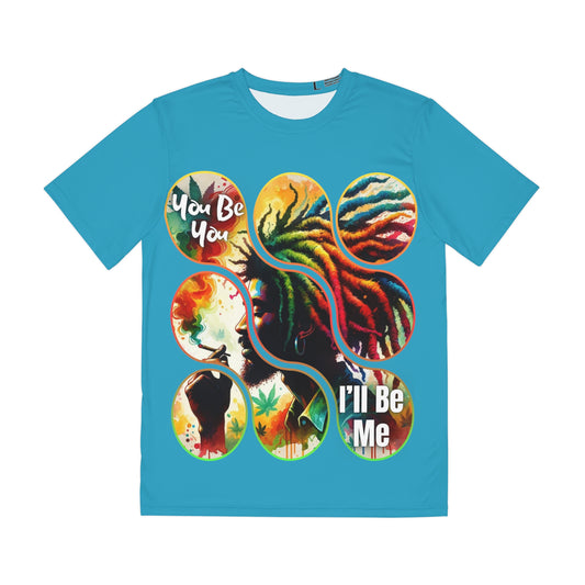 Men's Brushed Polyester Short Sleeve Tee (AOP), "You Be You, I'll Be Me"