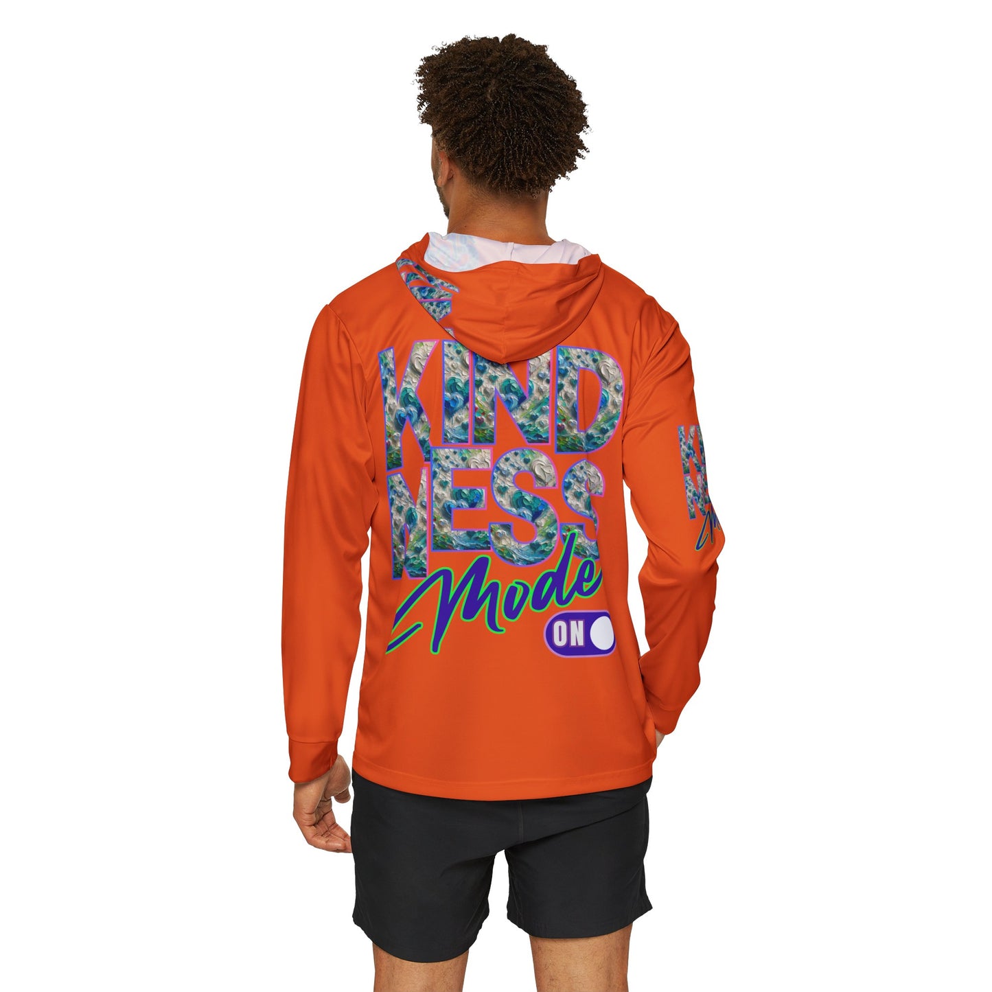 Men's Sports Warmup Hoodie (AOP), "Kindness Mode On"