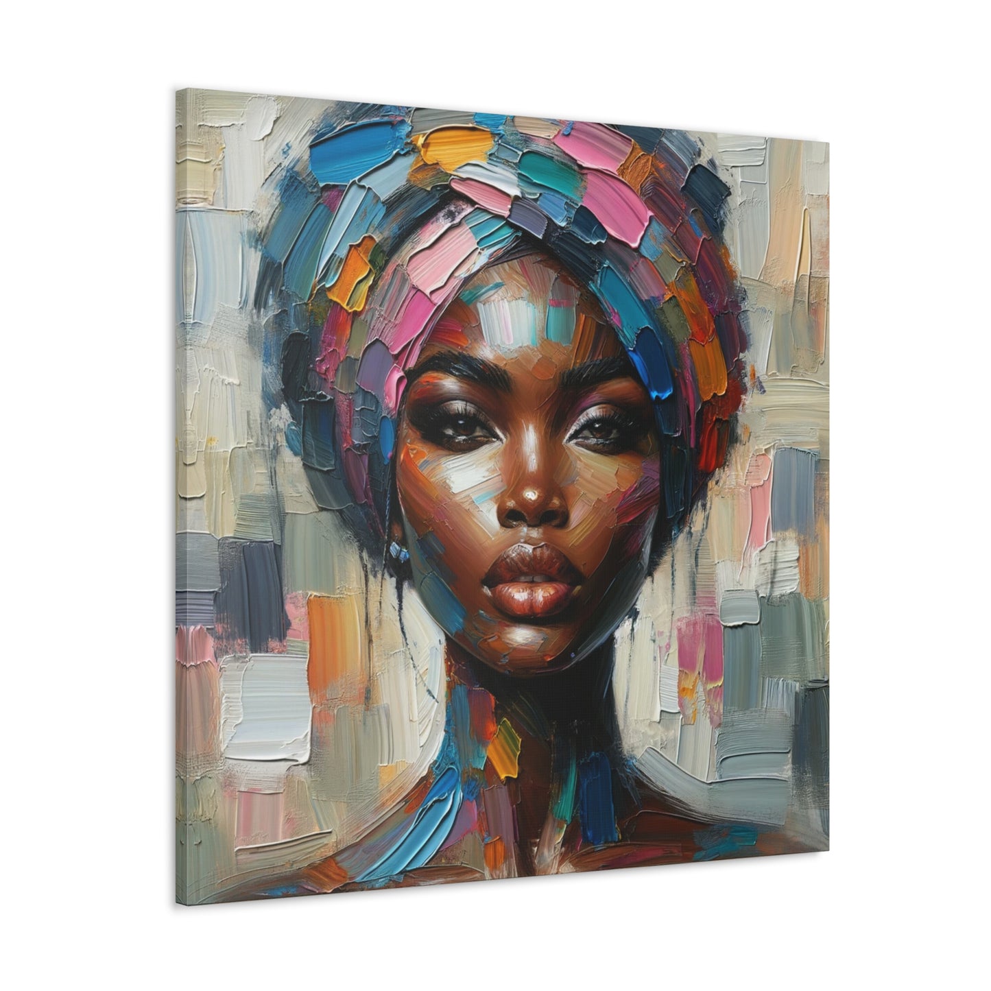 Art Print of Afro-Caribbean Woman, Oil Finish, West Indian Ethnicity, Cultural, Heritage, Art, Black Woman, Canvas Gallery Wraps