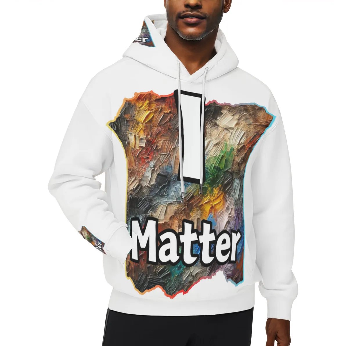 Men’s Plush Fleece Lined Hoodie "I Matter, You Matter"