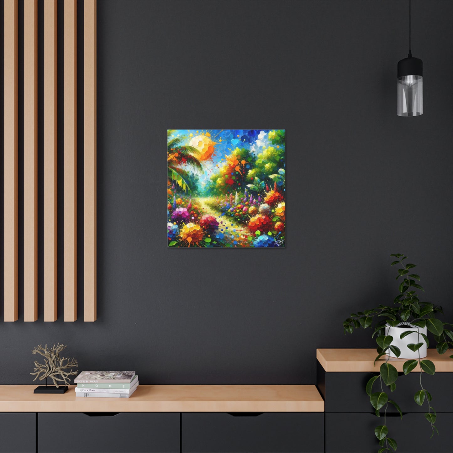 Art Print of Caribbean Flora & Fauna, Oil Finish, West Indian Art, Canvas Gallery Wraps