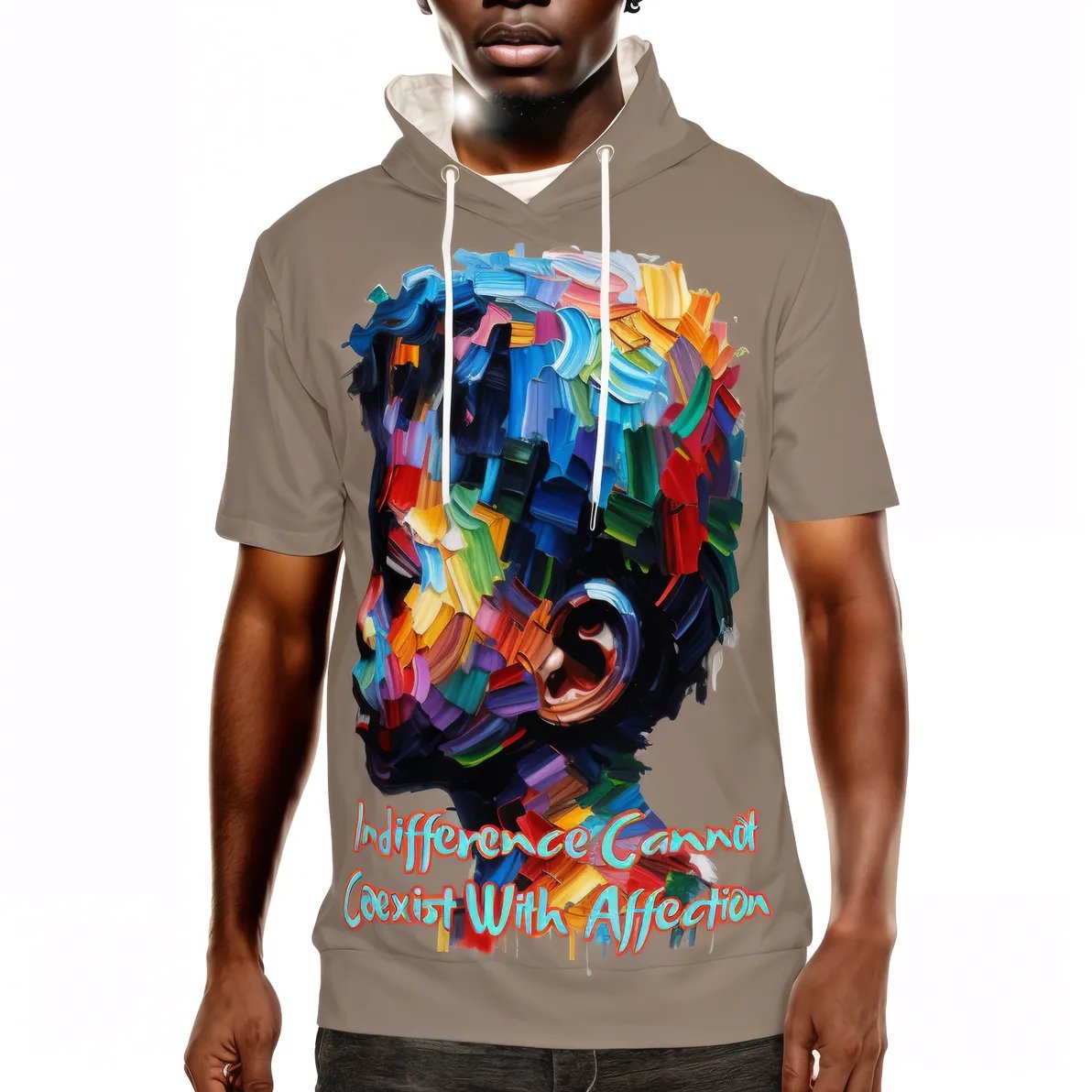 Men’s Cotton Hooded T-Shirt "What About Us"