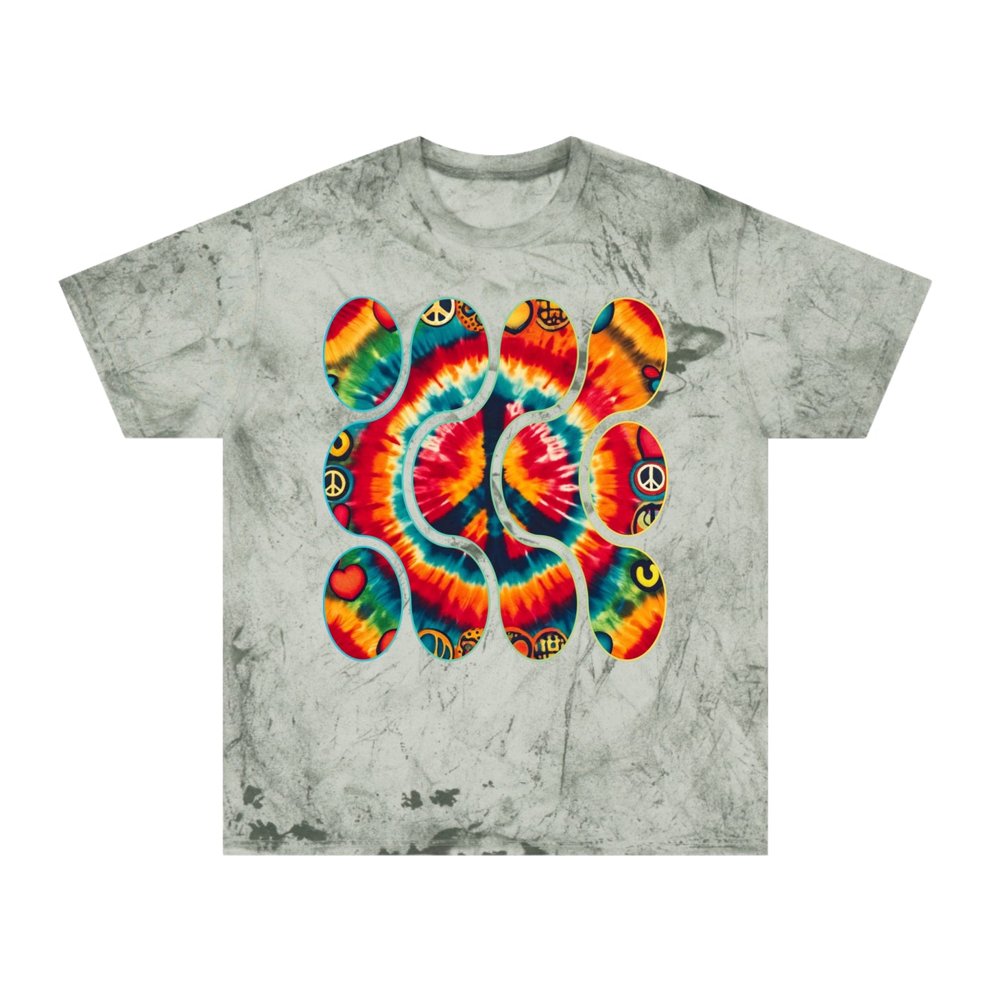 Unisex Color Blast T-Shirt "Peace" One World, Self-Love, Anti-Racism, One Love, Unity, Inclusion, Diversity, Immigrant Outsiders, Cultural Identity, Black Excellence Empowerment Inspiration, FashionWithPurpose, ConsciousClothing