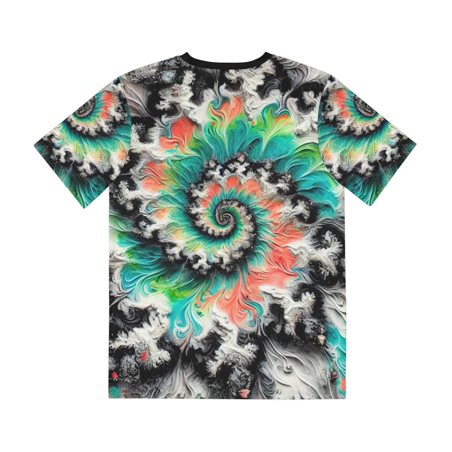 Men's Brushed Polyester Short Sleeve Tee (AOP), Tie-Dye Pattern