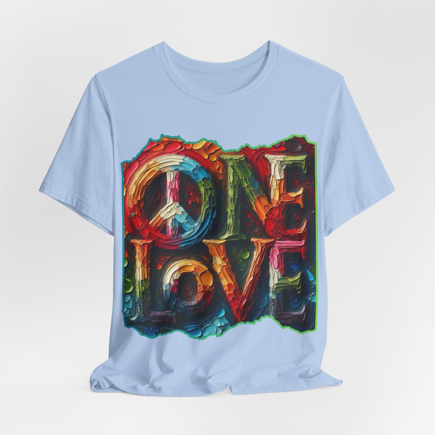 Unisex Jersey Short Sleeve Tee, "One Love" Imposter Syndrome, Mental Wellness, Stress Relief, Self-Awareness, Unity, Inclusion, Anti-Racism, One Love, Inclusion, DEI, Diversity