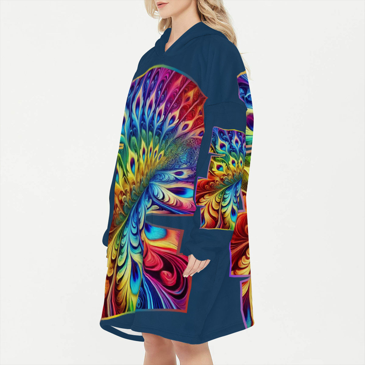 Flannel Sleeper Blanket Hoodie | "Abstract Print"