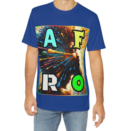 Men's Brushed Polyester Short Sleeve Tee "AFRO"