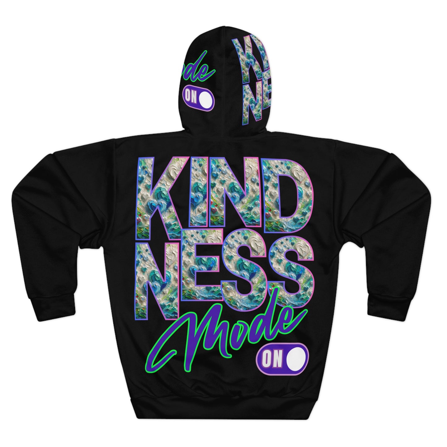 Unisex Pullover Hoodie (AOP) "Kindness Mode On"