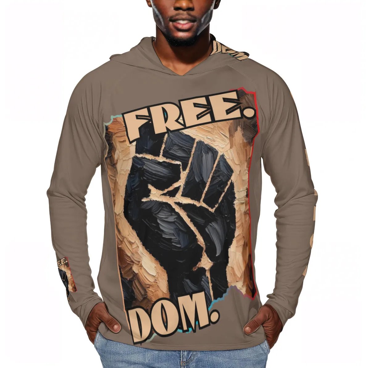 Men's Sun Protection Long Sleeve Hoodie | "Free.Dom."