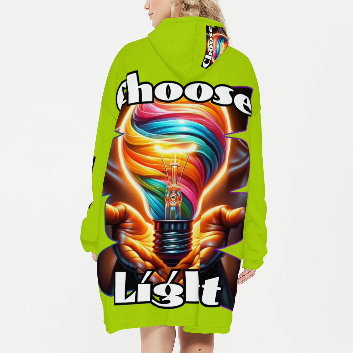 Flannel Sleeper Blanket Hoodie | "Choose Light"