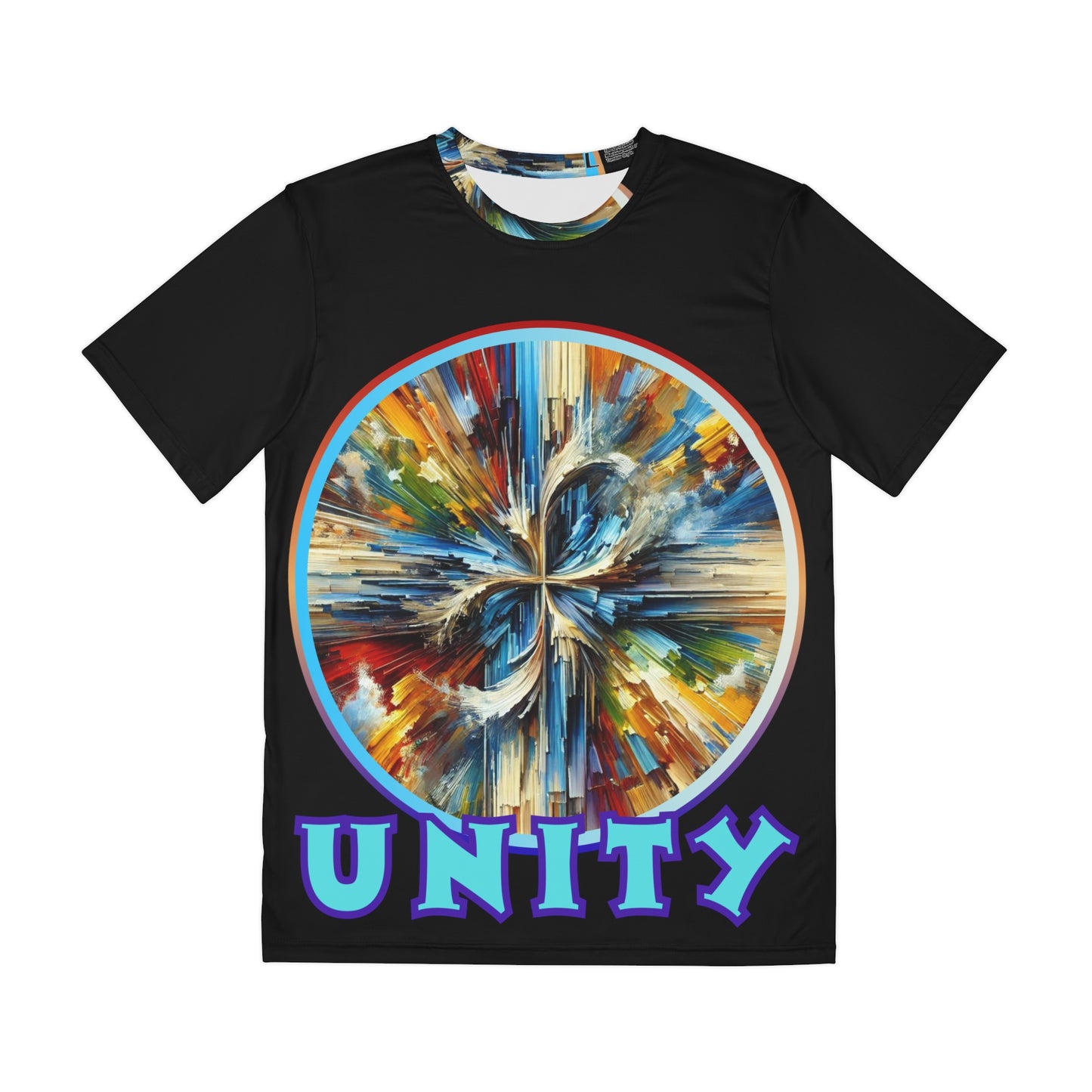 Men's Brushed Polyester Short Sleeve Tee (AOP), "UNITY"