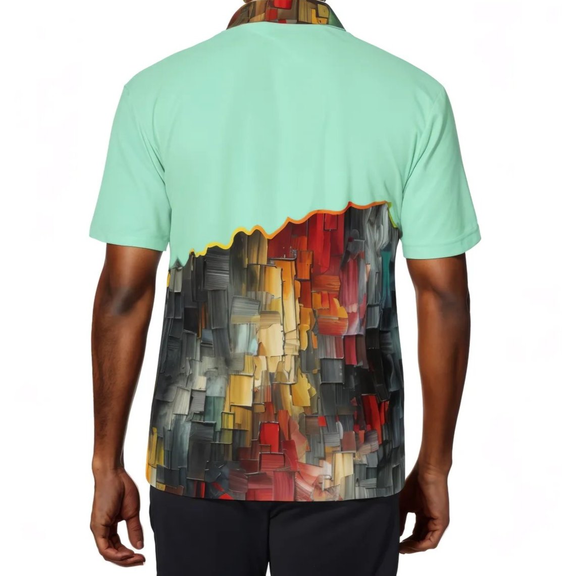 Men's Premium POLO Shirt, "Abstract Print"