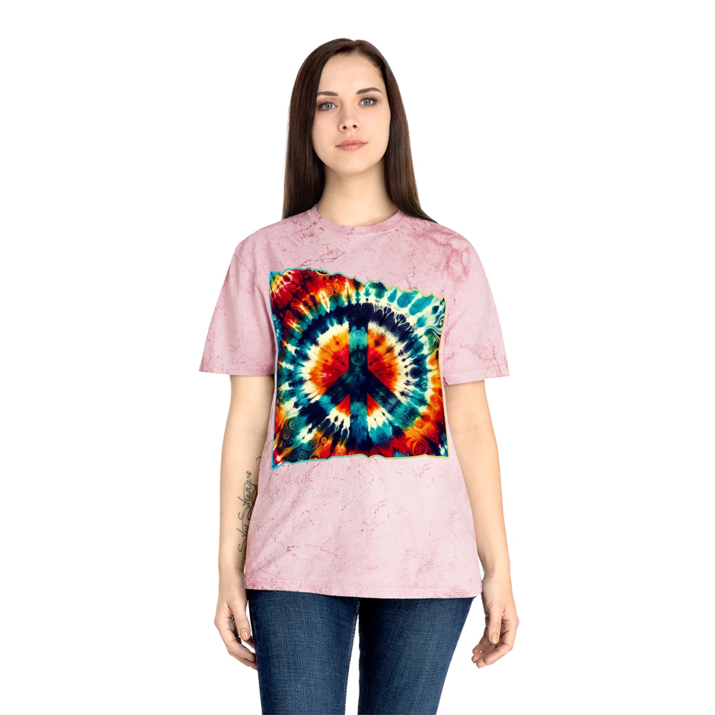 Unisex Color Blast T-Shirt "Peace" One World, Self-Love, Anti-Racism, One Love, Unity, Inclusion, Diversity, Immigrant Outsiders, Cultural Identity, Black Excellence Empowerment Inspiration, FashionWithPurpose, ConsciousClothing