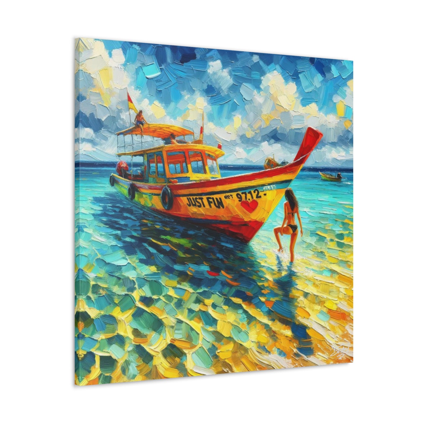 Art Print of Nylon Pool, Tobago, Oil Painting, West Indian Art, Canvas Gallery Wraps