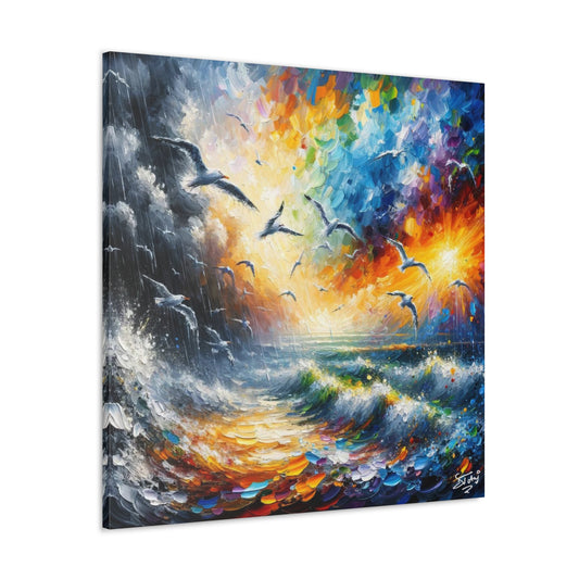 Art Print of Caribbean Storm, West Indian Art, Canvas Gallery Wraps