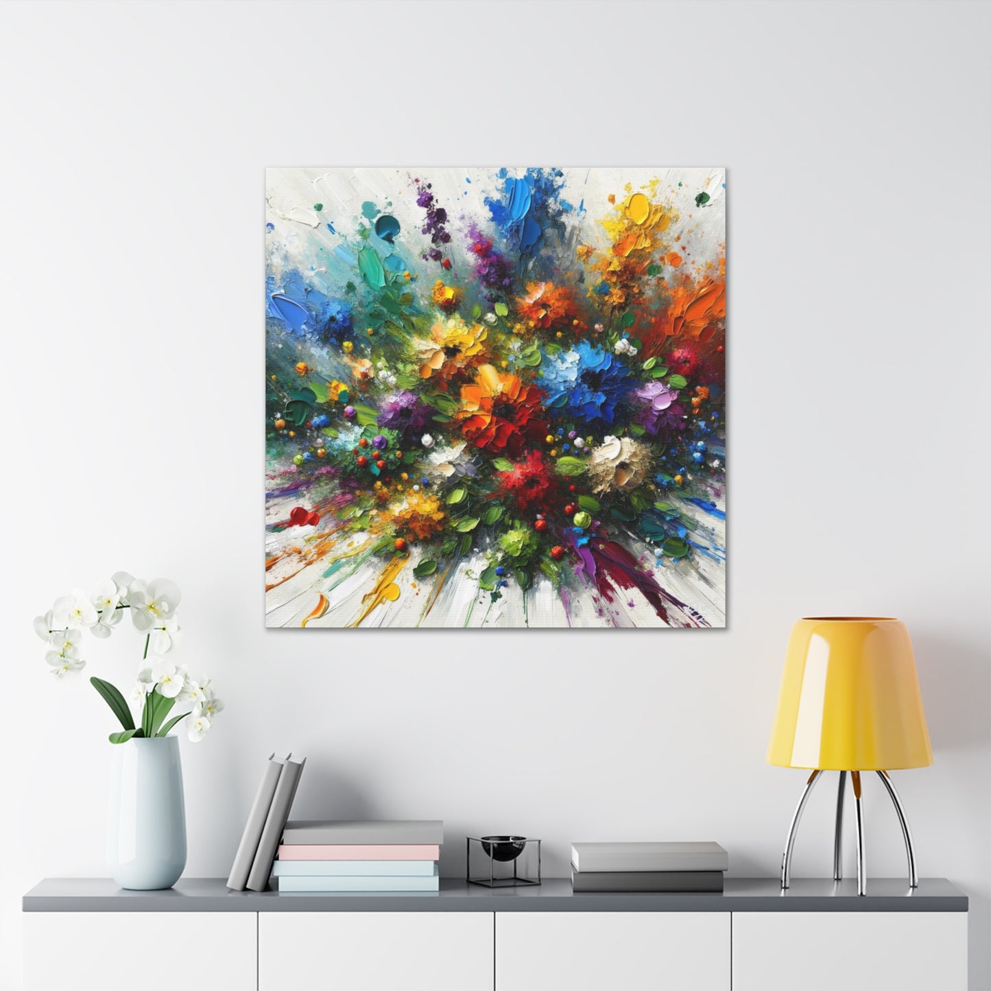 Art Print of Caribbean Bouquet, Oil Finish, West Indian Art, Canvas Gallery Wraps