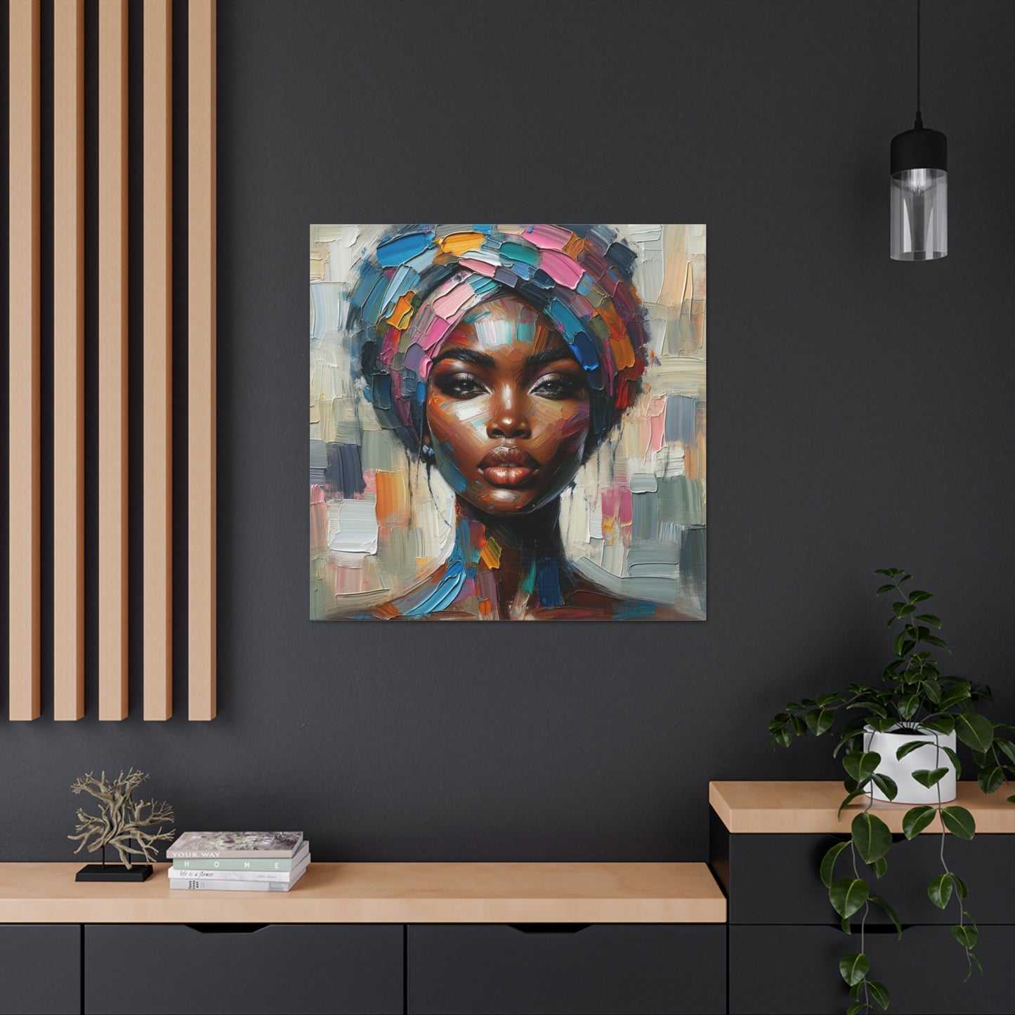 Art Print of Afro-Caribbean Woman, Oil Finish, West Indian Ethnicity, Cultural, Heritage, Art, Black Woman, Canvas Gallery Wraps