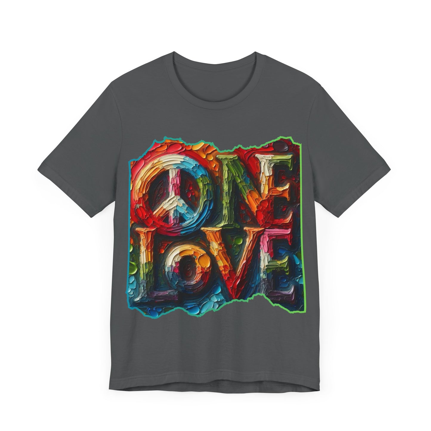 Unisex Jersey Short Sleeve Tee, "One Love" Imposter Syndrome, Mental Wellness, Stress Relief, Self-Awareness, Unity, Inclusion, Anti-Racism, One Love, Inclusion, DEI, Diversity