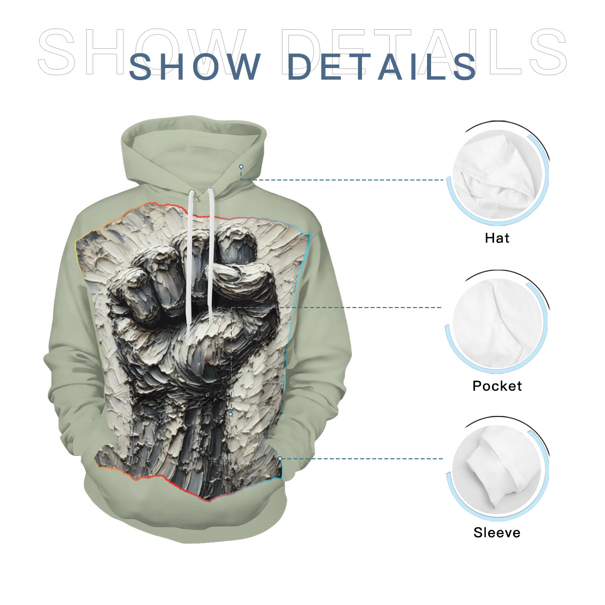 Men's Adult Hoodie Set with Double-Layer Hood "Power"