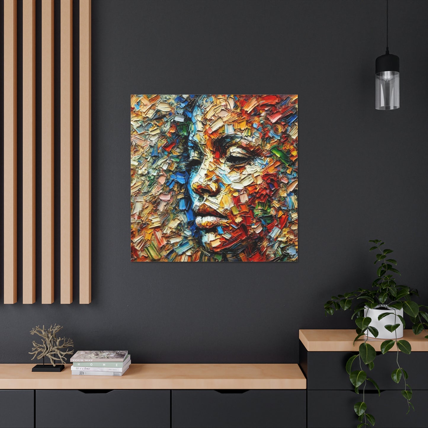 Art Print, African Women "In Abstraction," Black Roots, Oil Finish, Unity, One Love, Abstract, Canvas Gallery Wrap