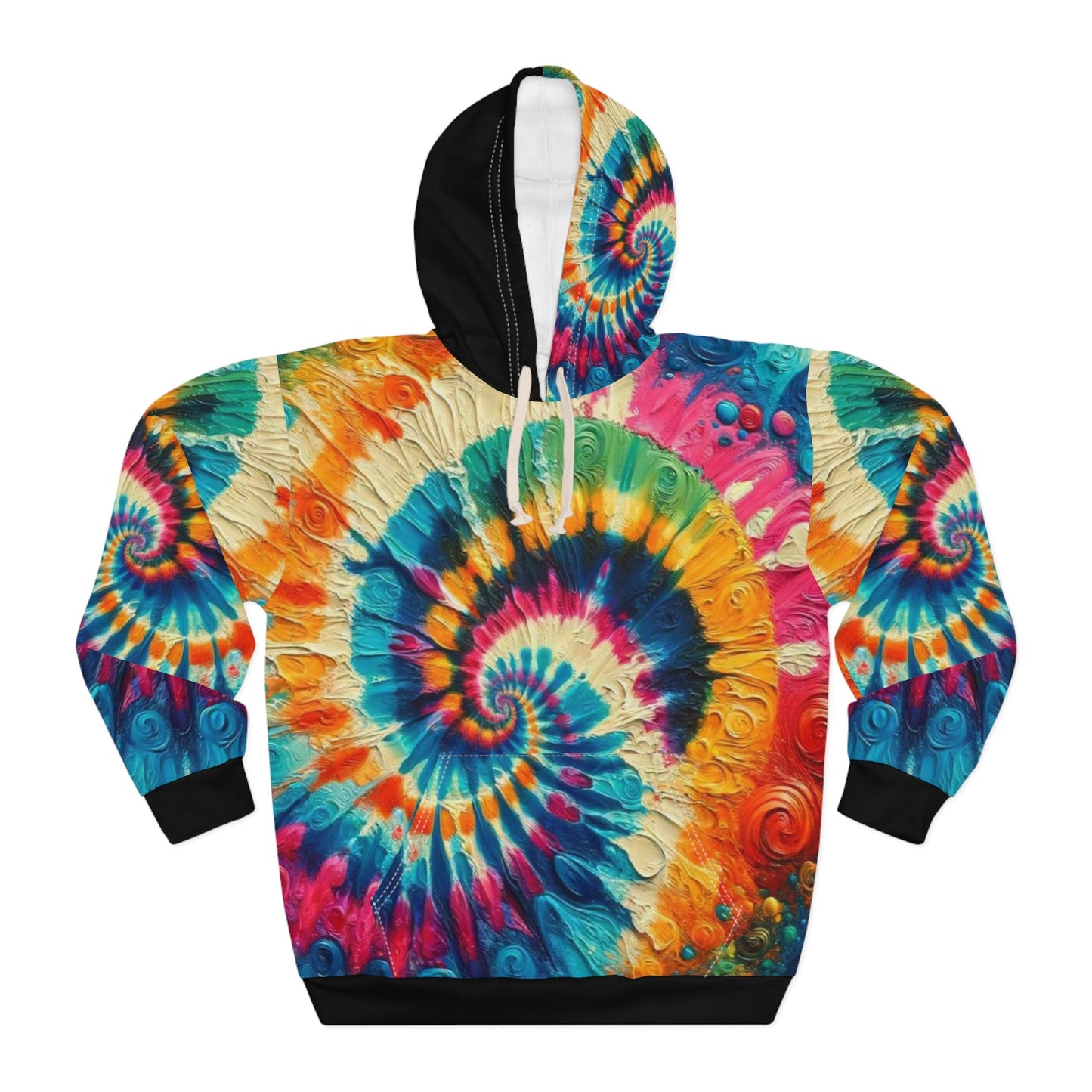 Unisex Pullover Hoodie (AOP) Abstract/Afrocentric/Tie-Dye