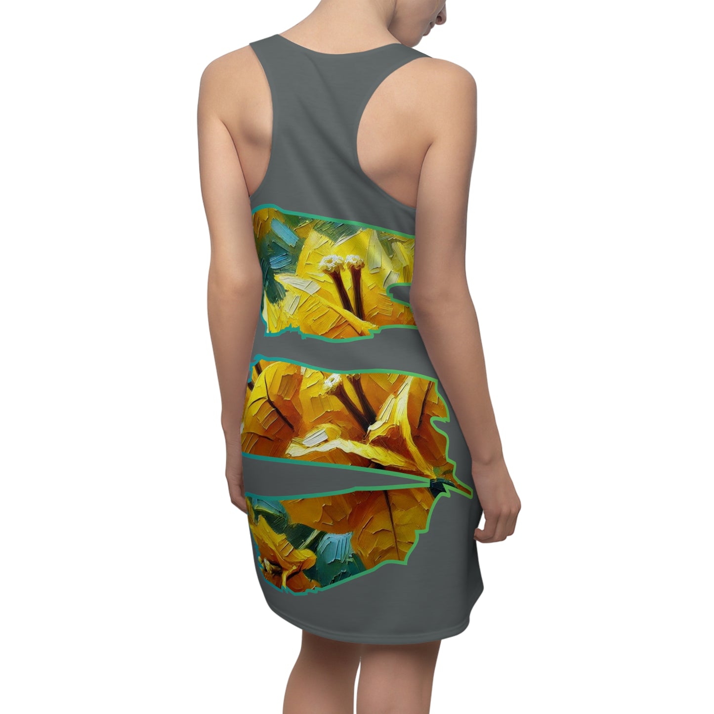 Women's Cut & Sew Racerback Dress (AOP) Floral Print