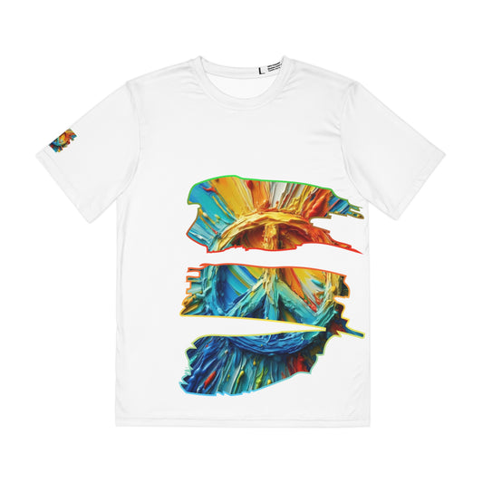 Men's Brushed Polyester Short Sleeve Tee (AOP), "PEACE"