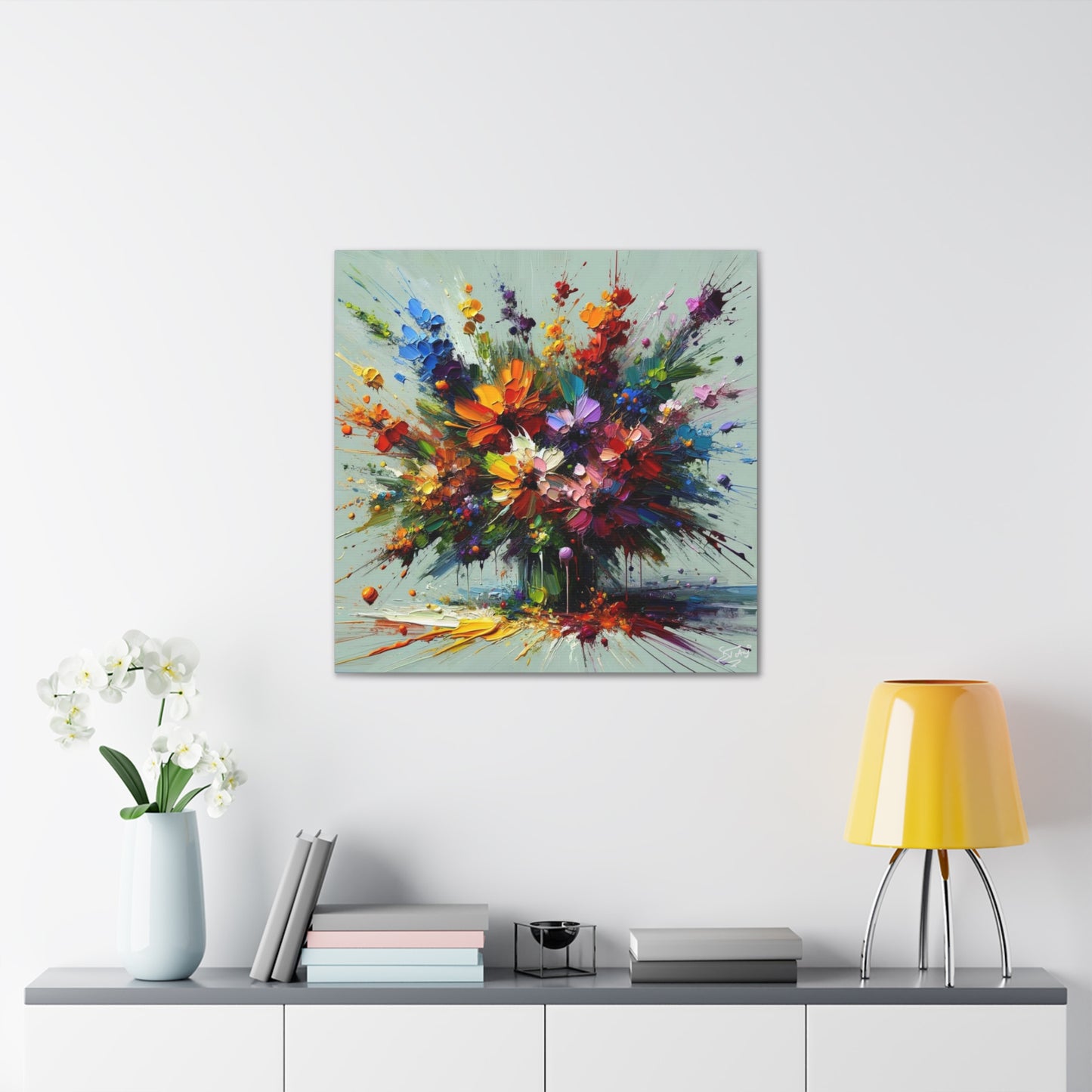 Art Print of Caribbean Bouquet, Oil Finish, West Indian Art, Canvas Gallery Wraps