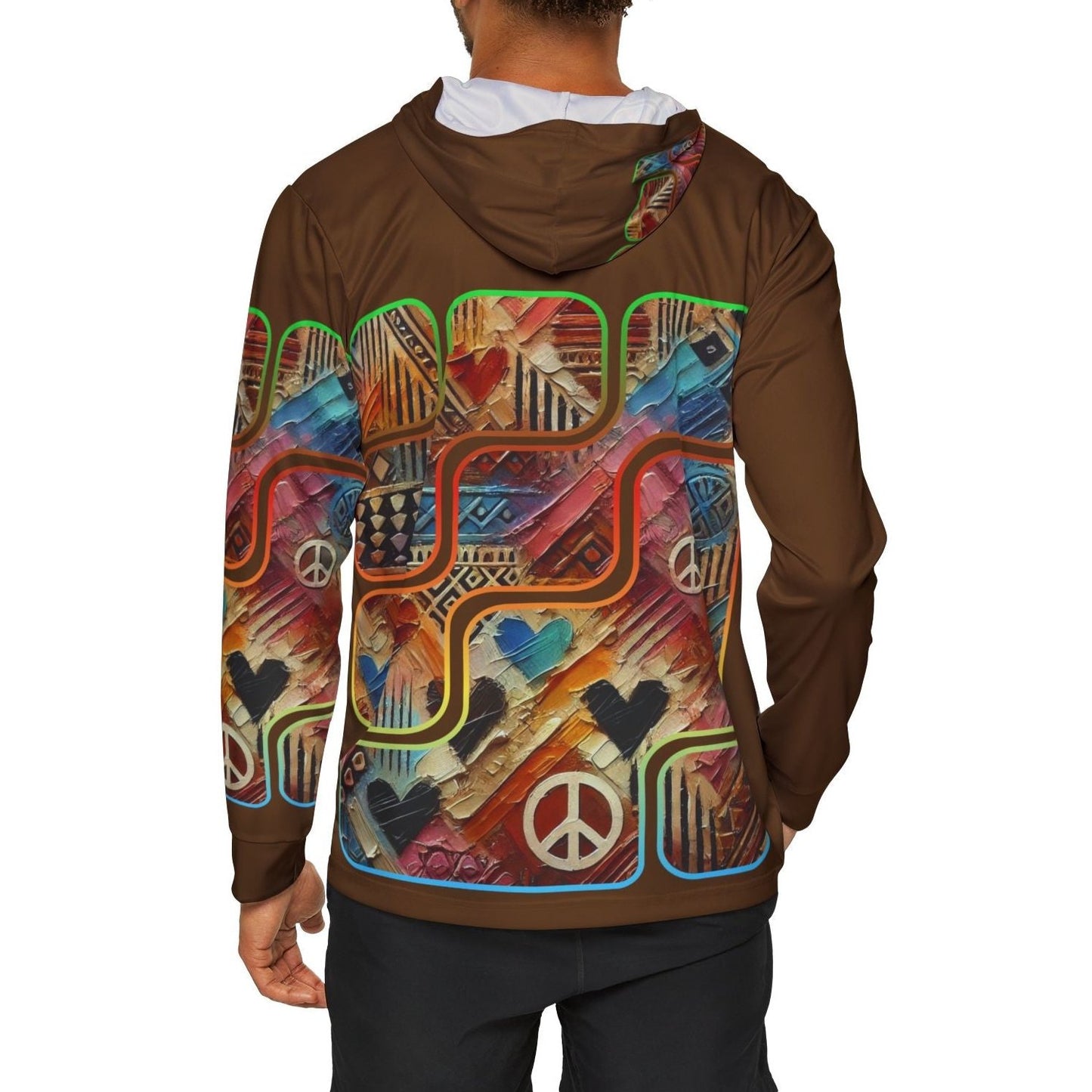 Men's Sports Warmup Hoodie "African Abstract Print"