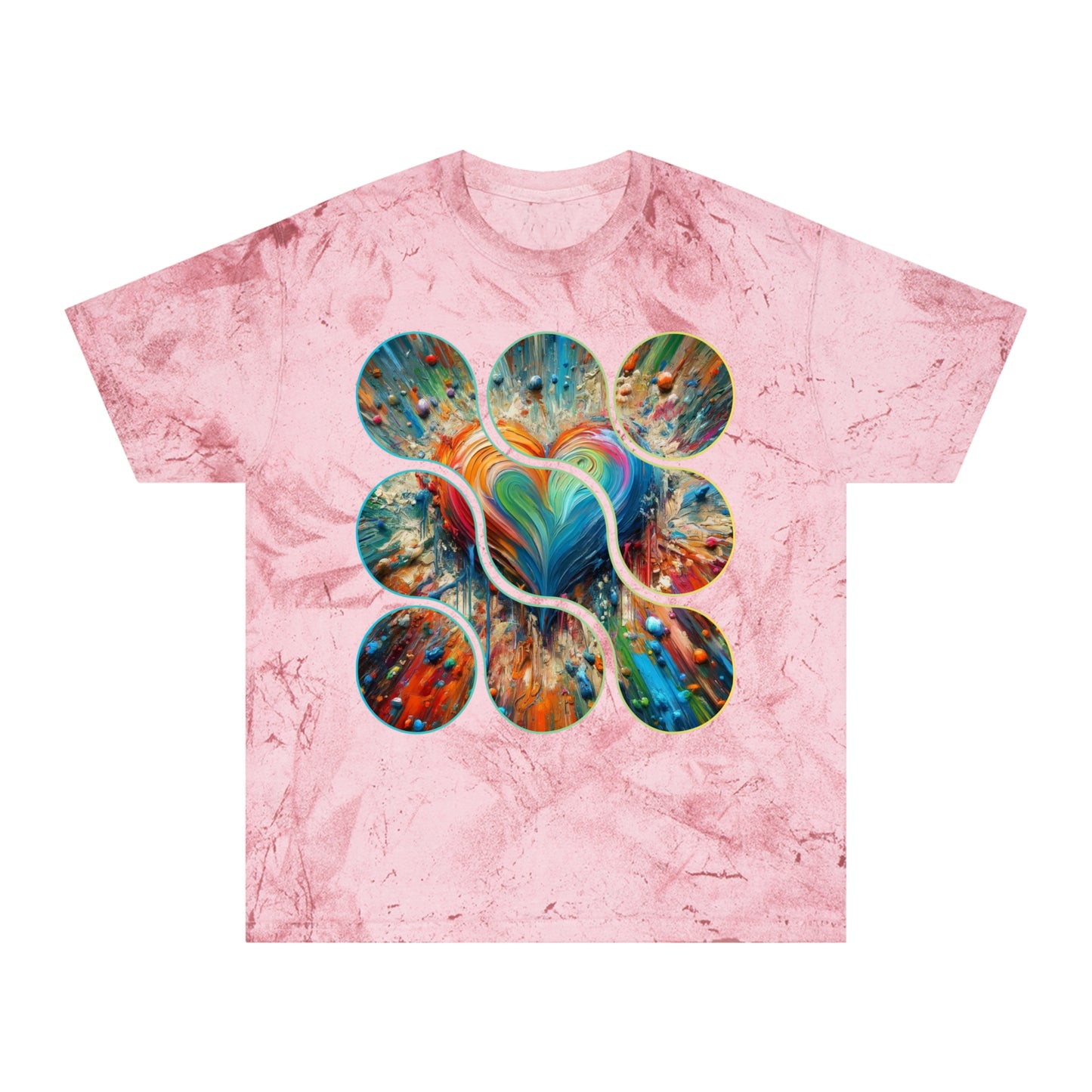 Unisex Color Blast T-Shirt "Love" One World, Self-Love, Anti-Racism, One Love, Unity, Inclusion, Diversity, Immigrant Outsiders, Cultural Identity, Black Excellence Empowerment Inspiration, FashionWithPurpose, ConsciousClothing