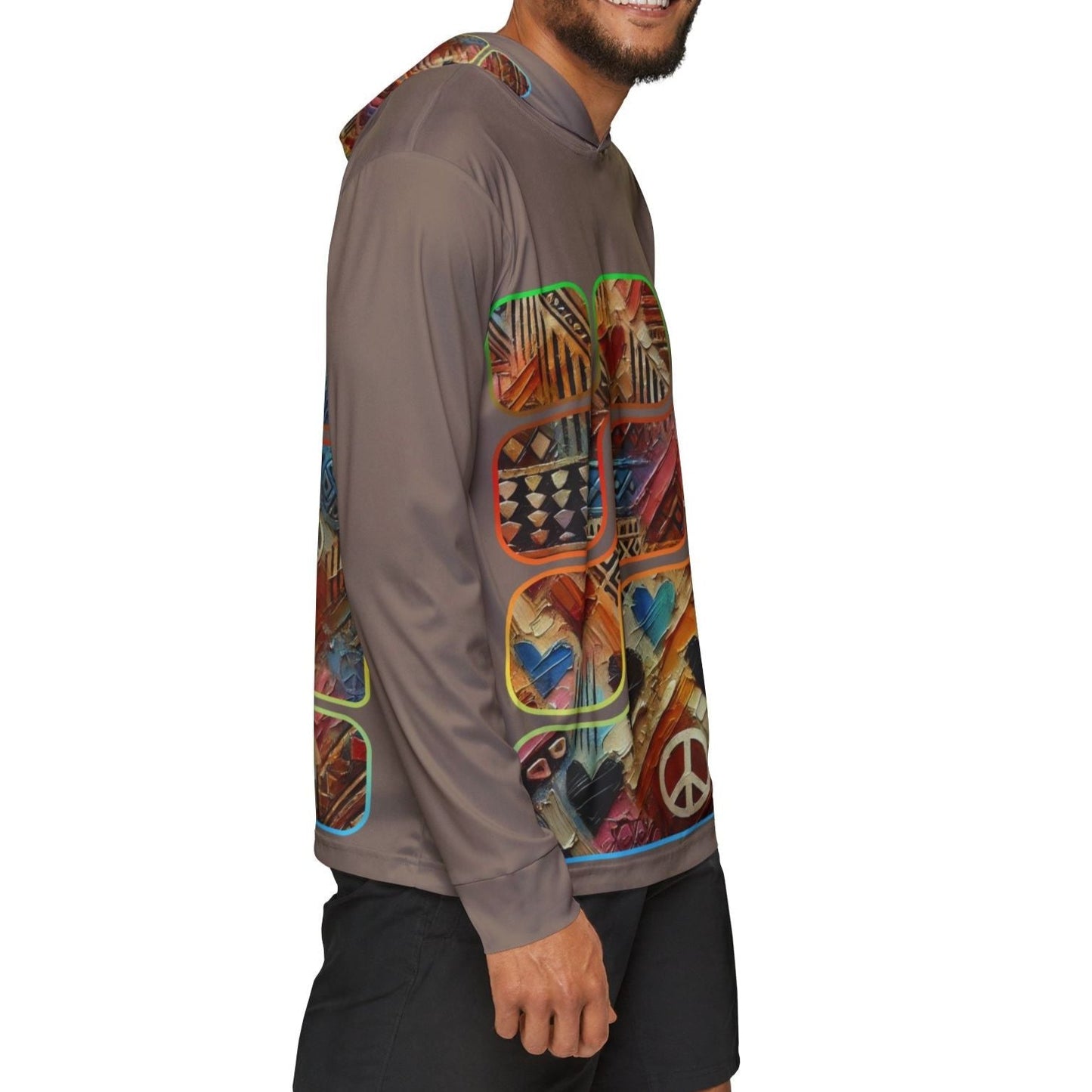 Men's Sports Warmup Hoodie "African Abstract Print"