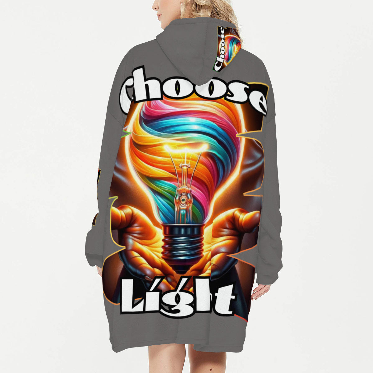 Flannel Sleeper Blanket Hoodie | "Choose Light"