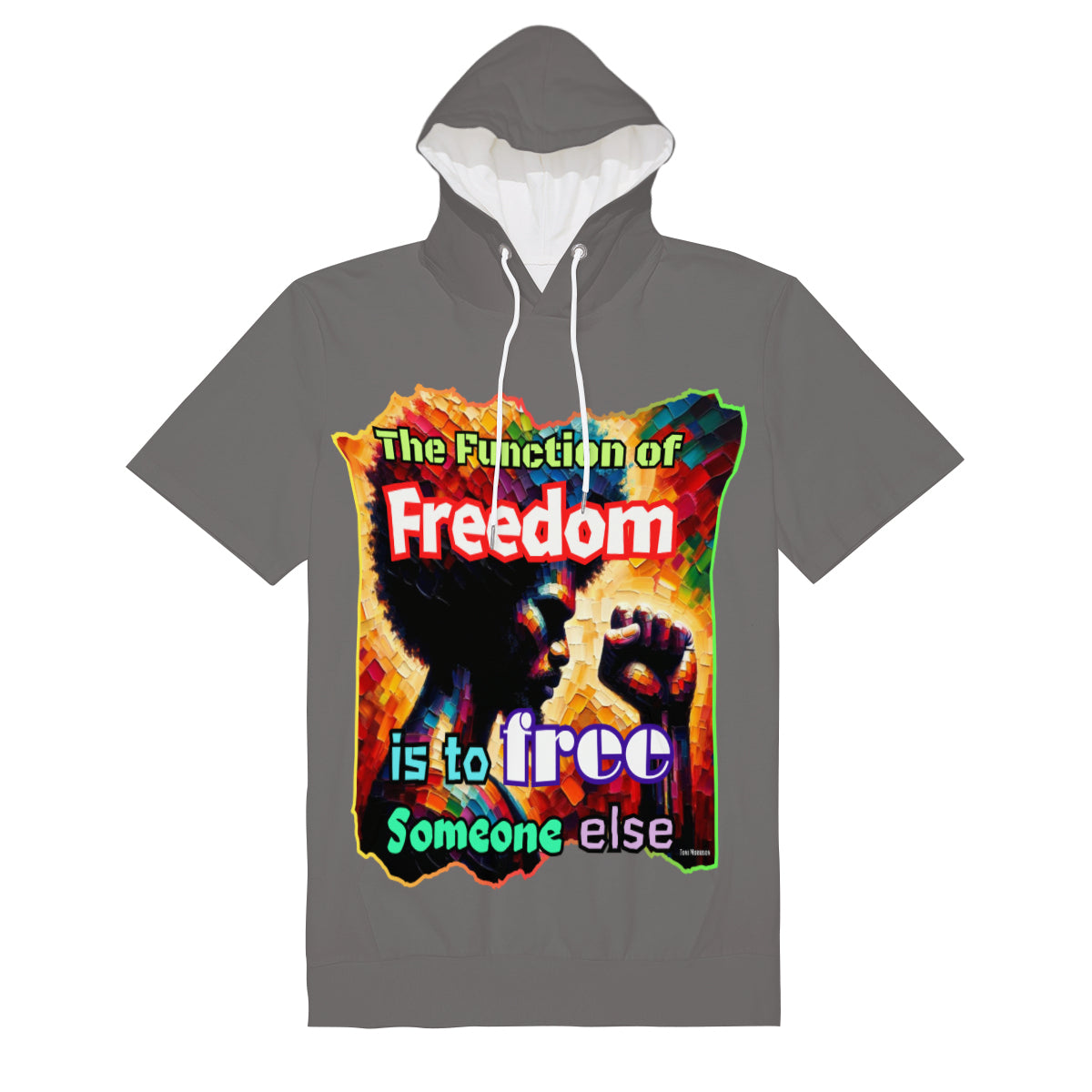 Men’s Cotton Hooded T-Shirt "The Function Of Freedom"