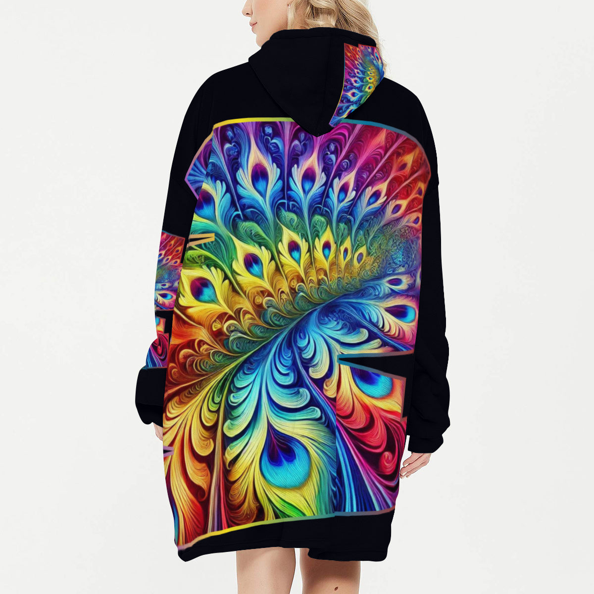 Flannel Sleeper Blanket Hoodie | "Abstract Print"