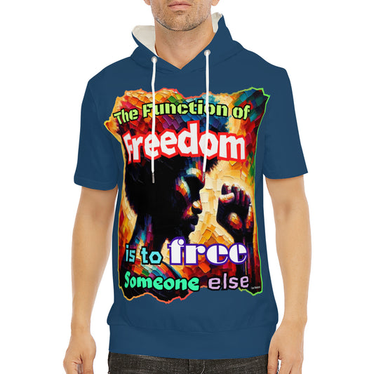 Men’s Cotton Hooded T-Shirt "The Function Of Freedom"