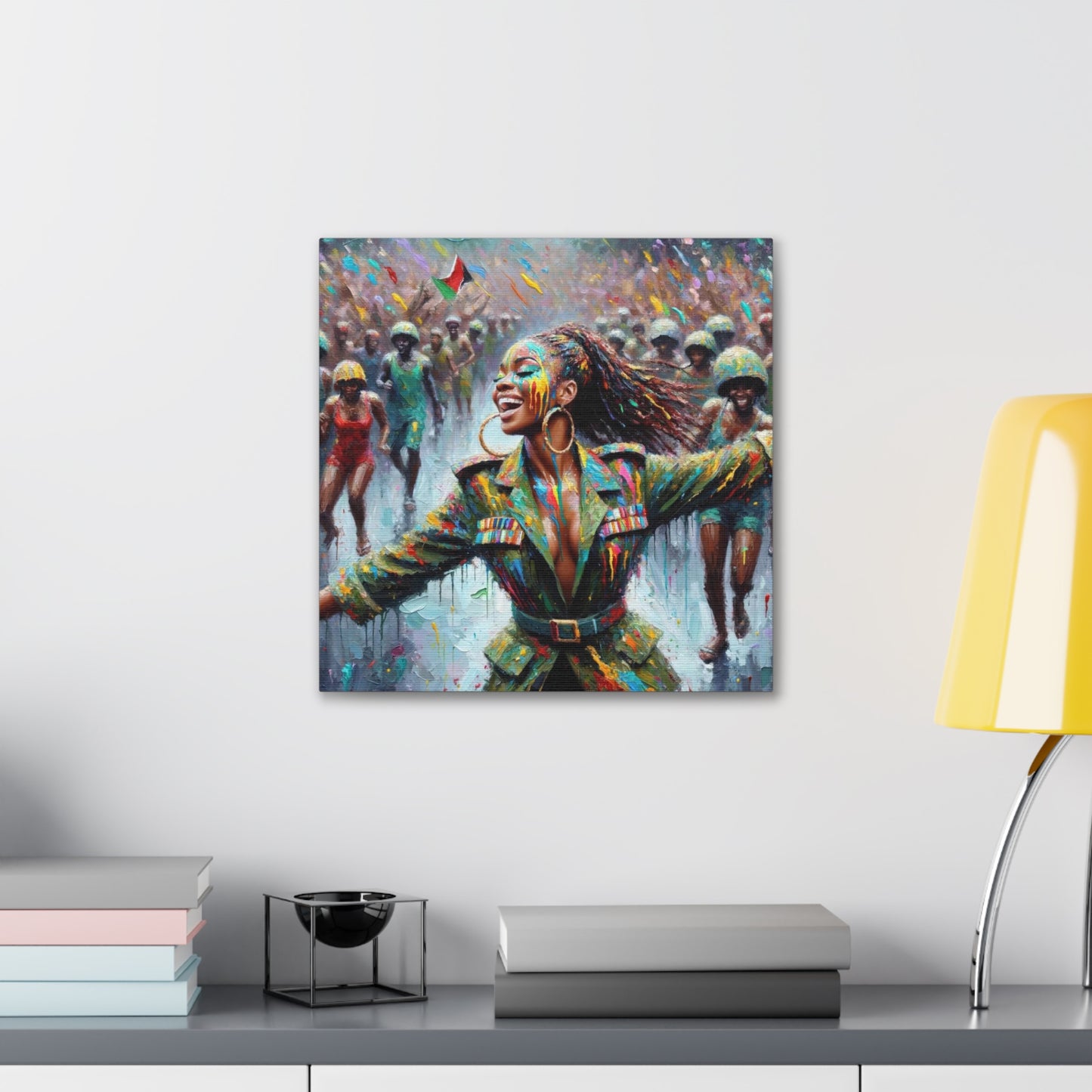 Art Print of Jouvert Morning, Afro-Caribbean Woman, Oil Finish, West Indian Ethnicity, Cultural, Heritage, Canvas Gallery Wraps