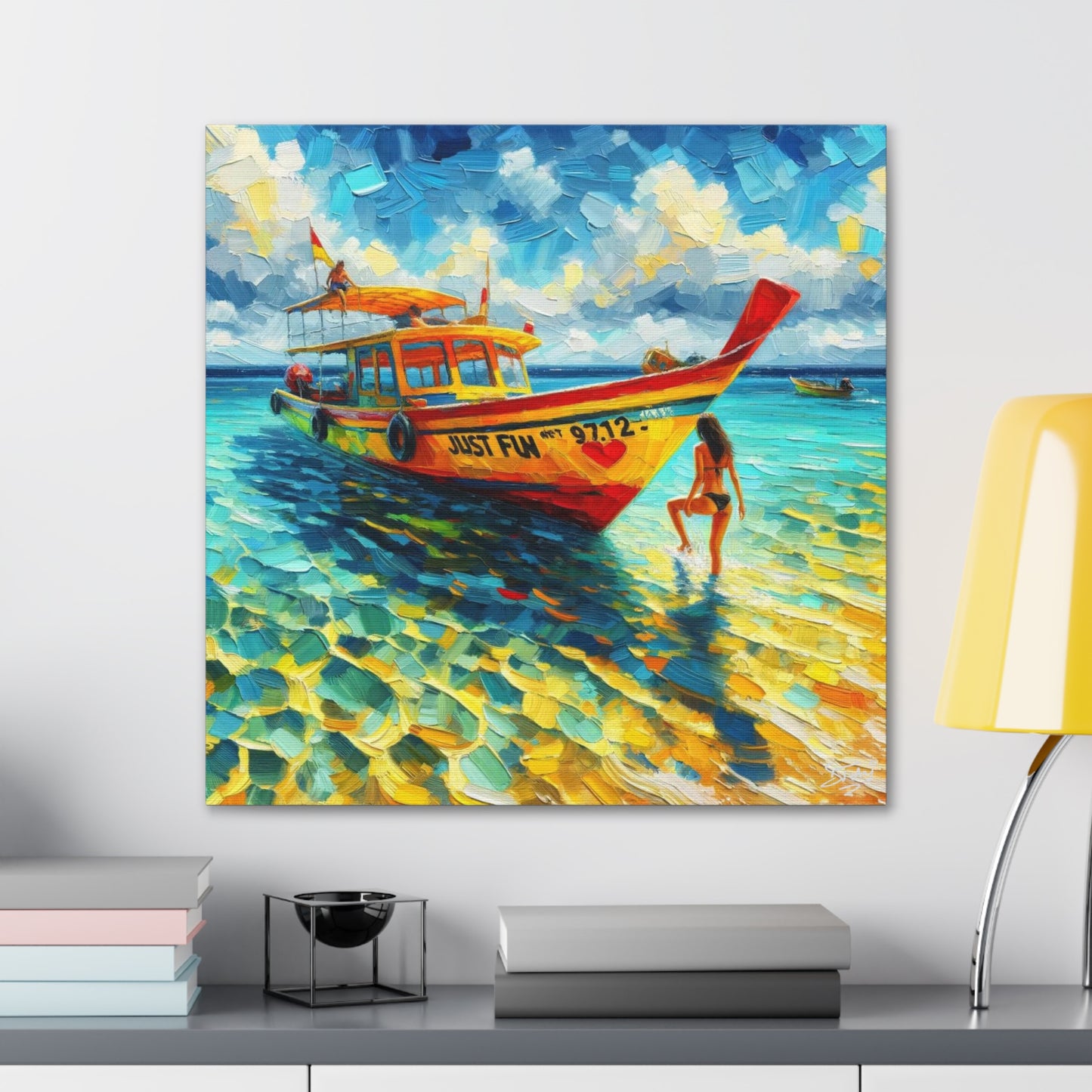 Art Print of Nylon Pool, Tobago, Oil Painting, West Indian Art, Canvas Gallery Wraps