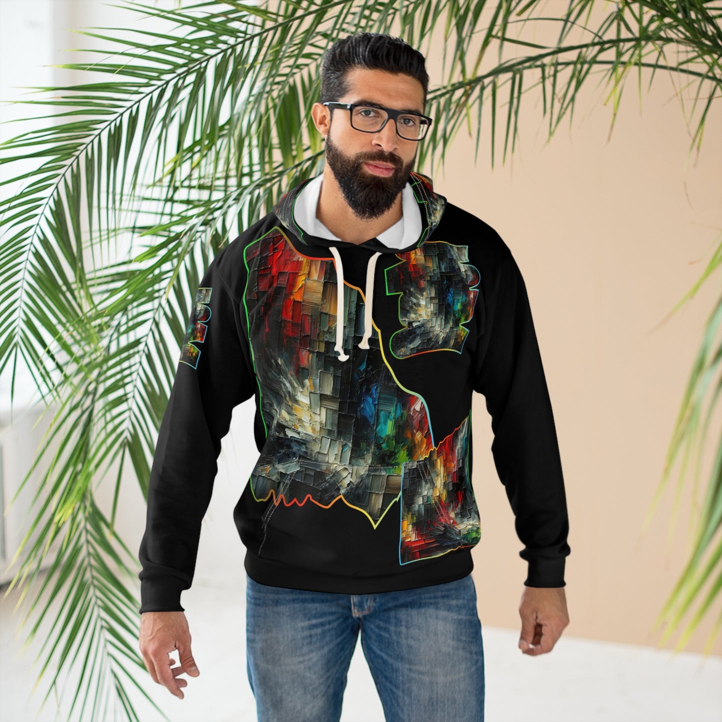 Unisex Pullover Hoodie (AOP) "Abstract Prints"