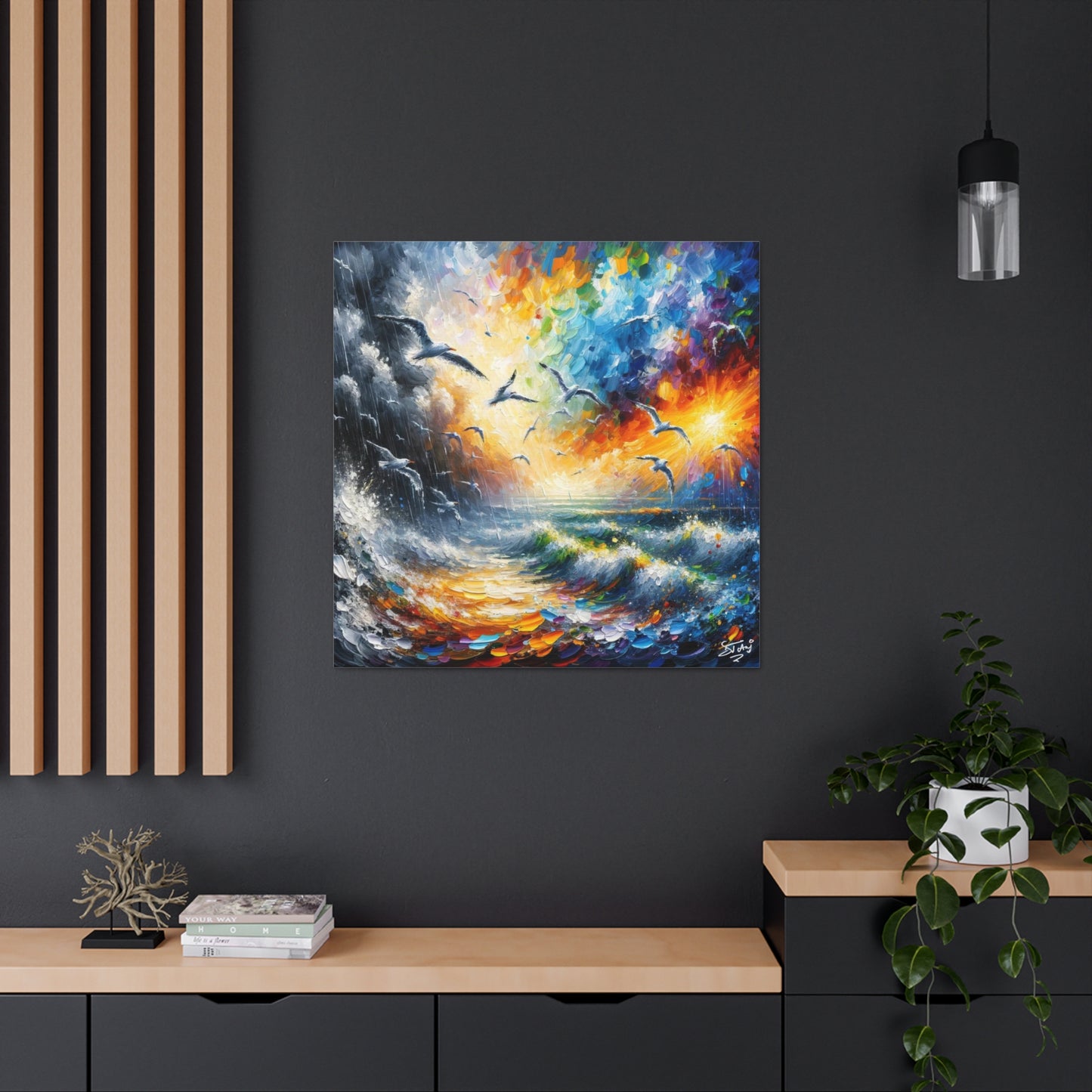 Art Print of Caribbean Storm, West Indian Art, Canvas Gallery Wraps