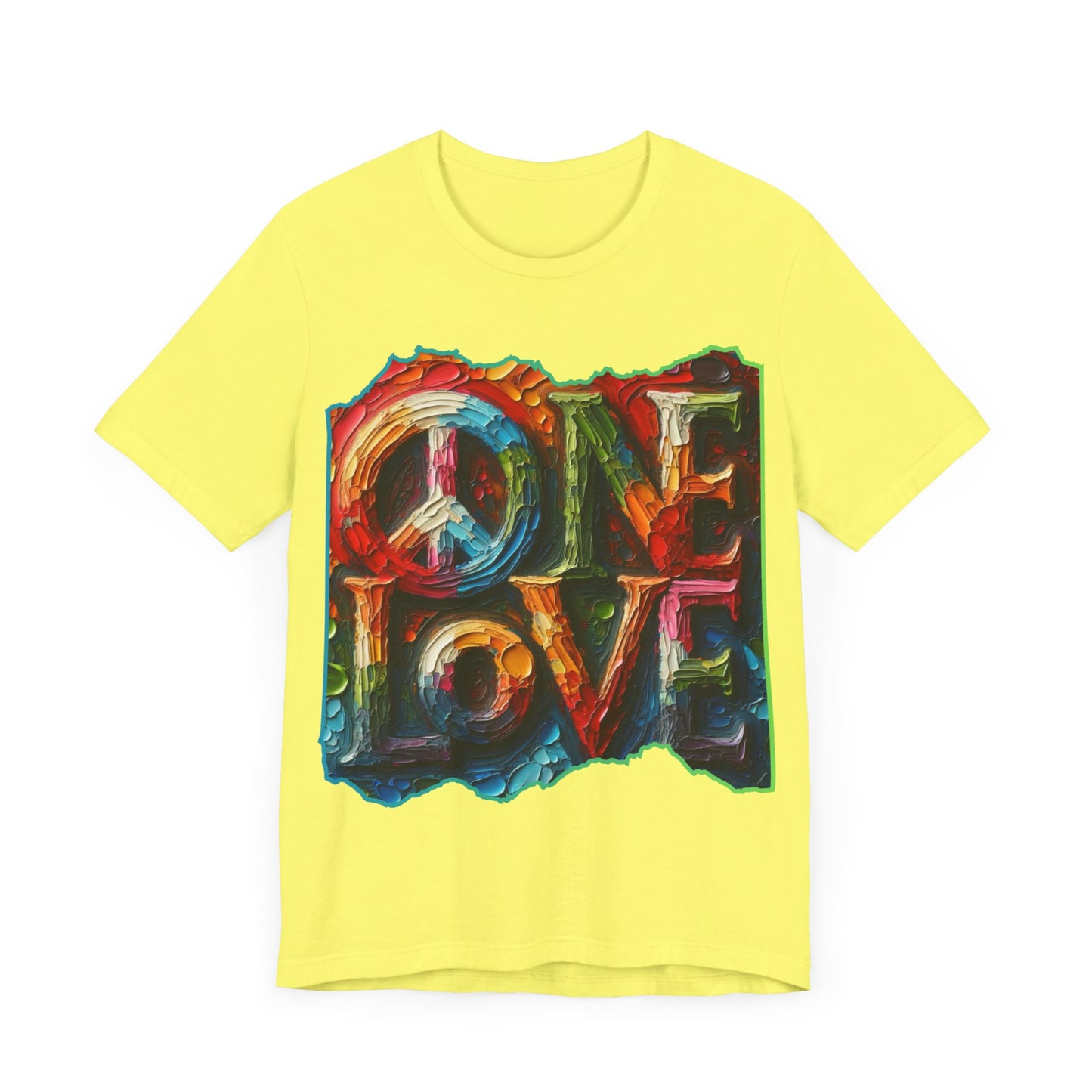 Unisex Jersey Short Sleeve Tee, "One Love" Imposter Syndrome, Mental Wellness, Stress Relief, Self-Awareness, Unity, Inclusion, Anti-Racism, One Love, Inclusion, DEI, Diversity