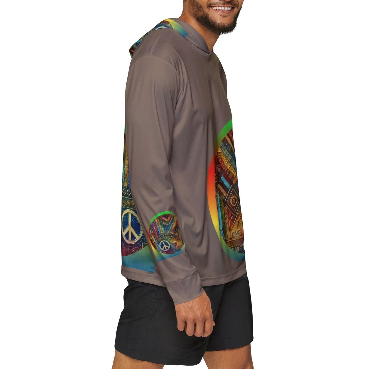 Men's Sports Warmup Hoodie (African Abstract Print)