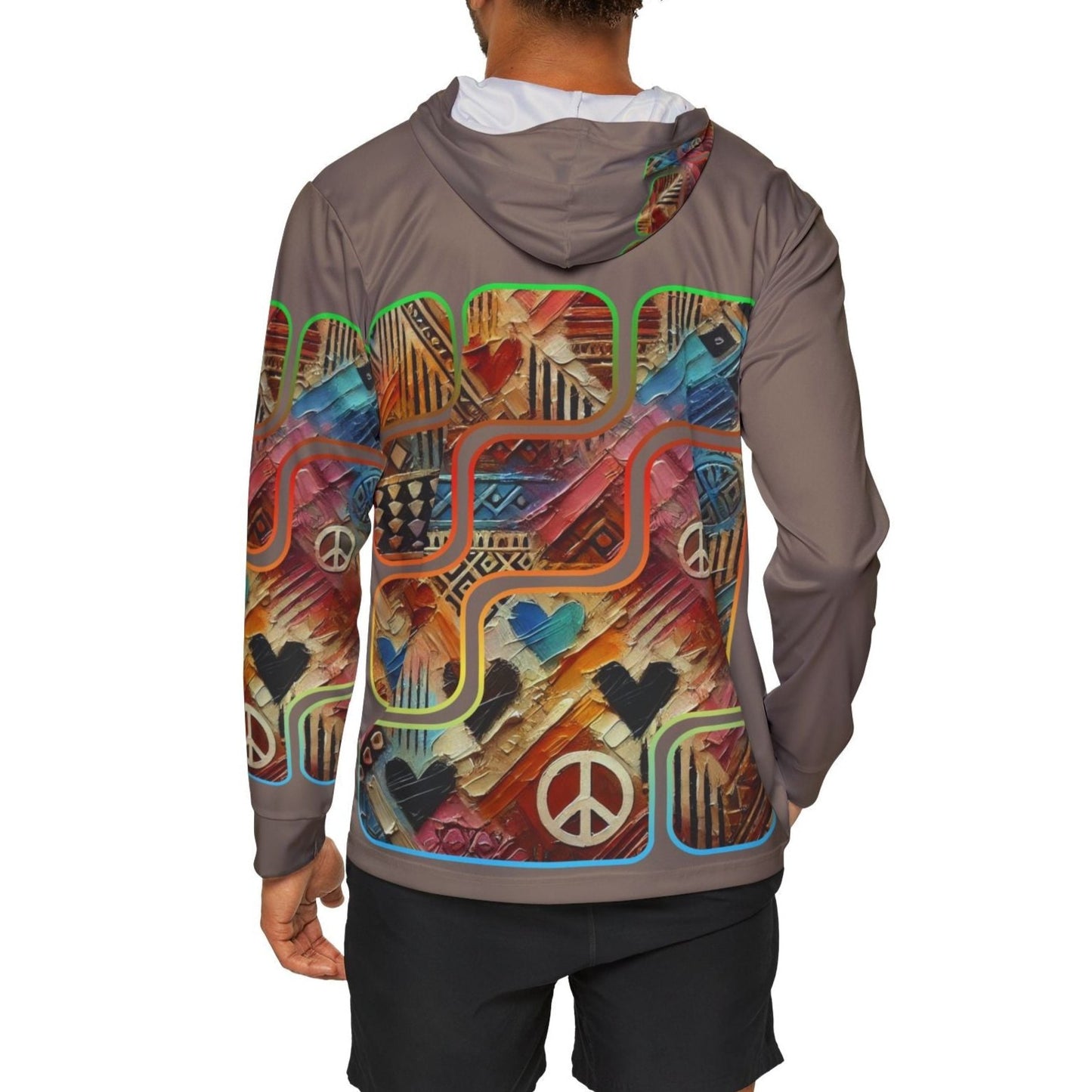 Men's Sports Warmup Hoodie "African Abstract Print"