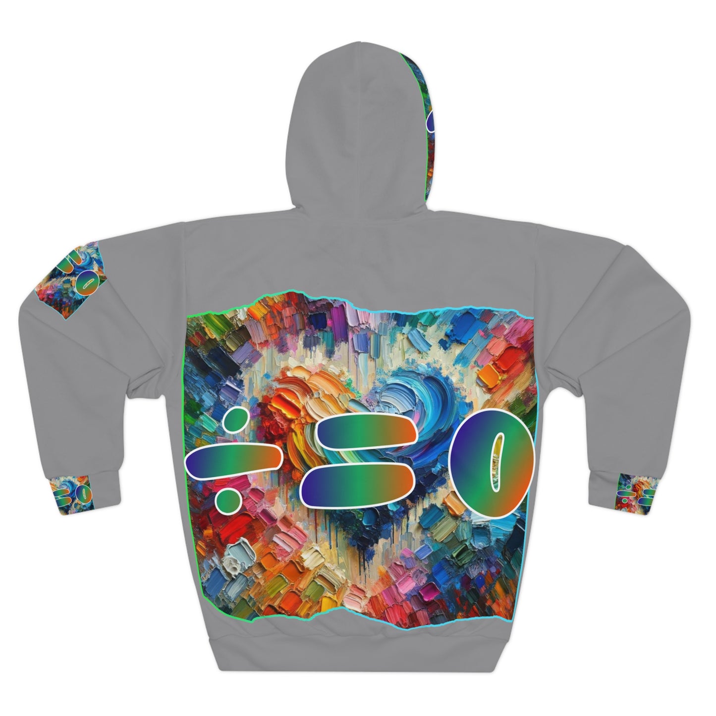 Unisex Pullover Hoodie (AOP) "Divided Equal Zero"