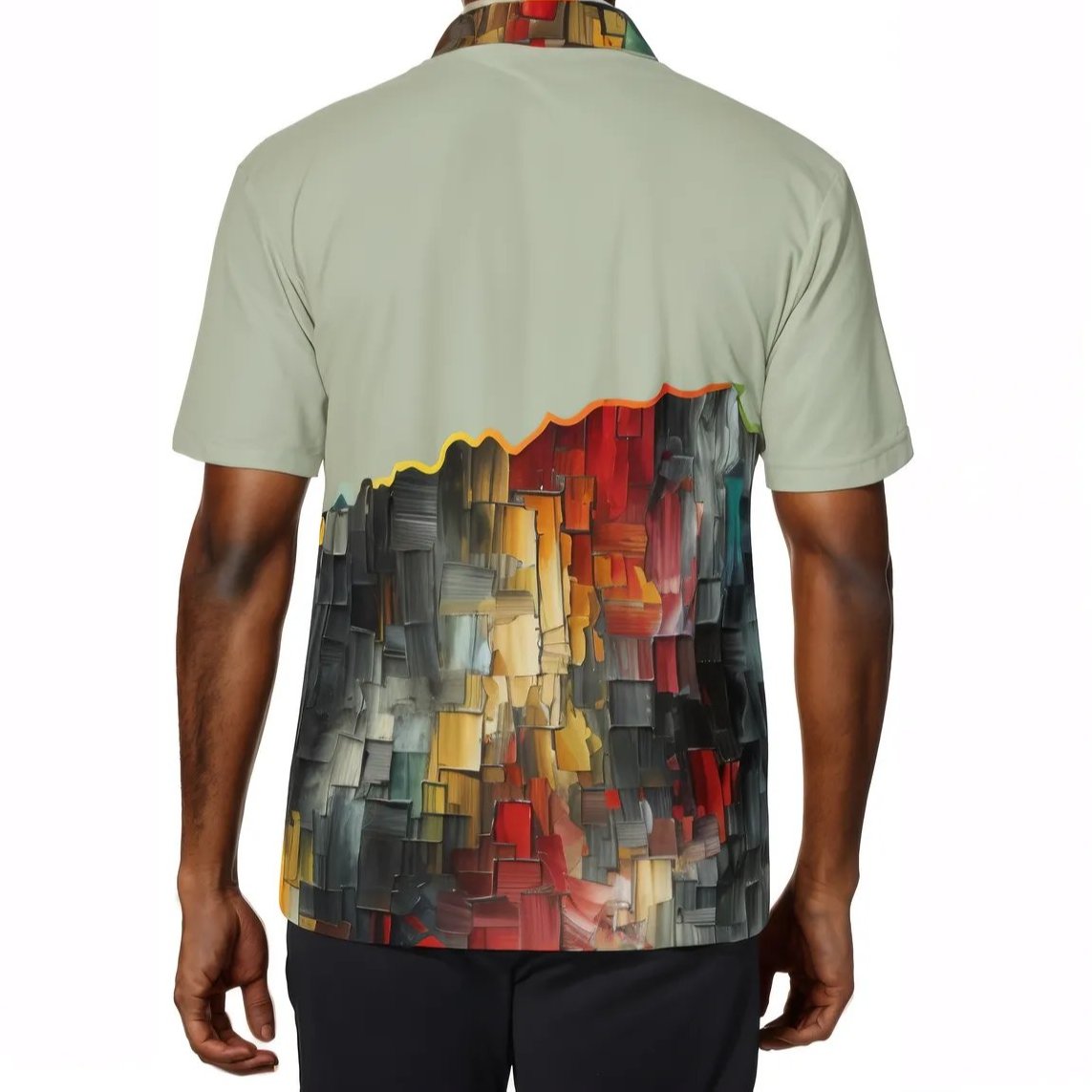 Men's Premium POLO Shirt, "Abstract Print"