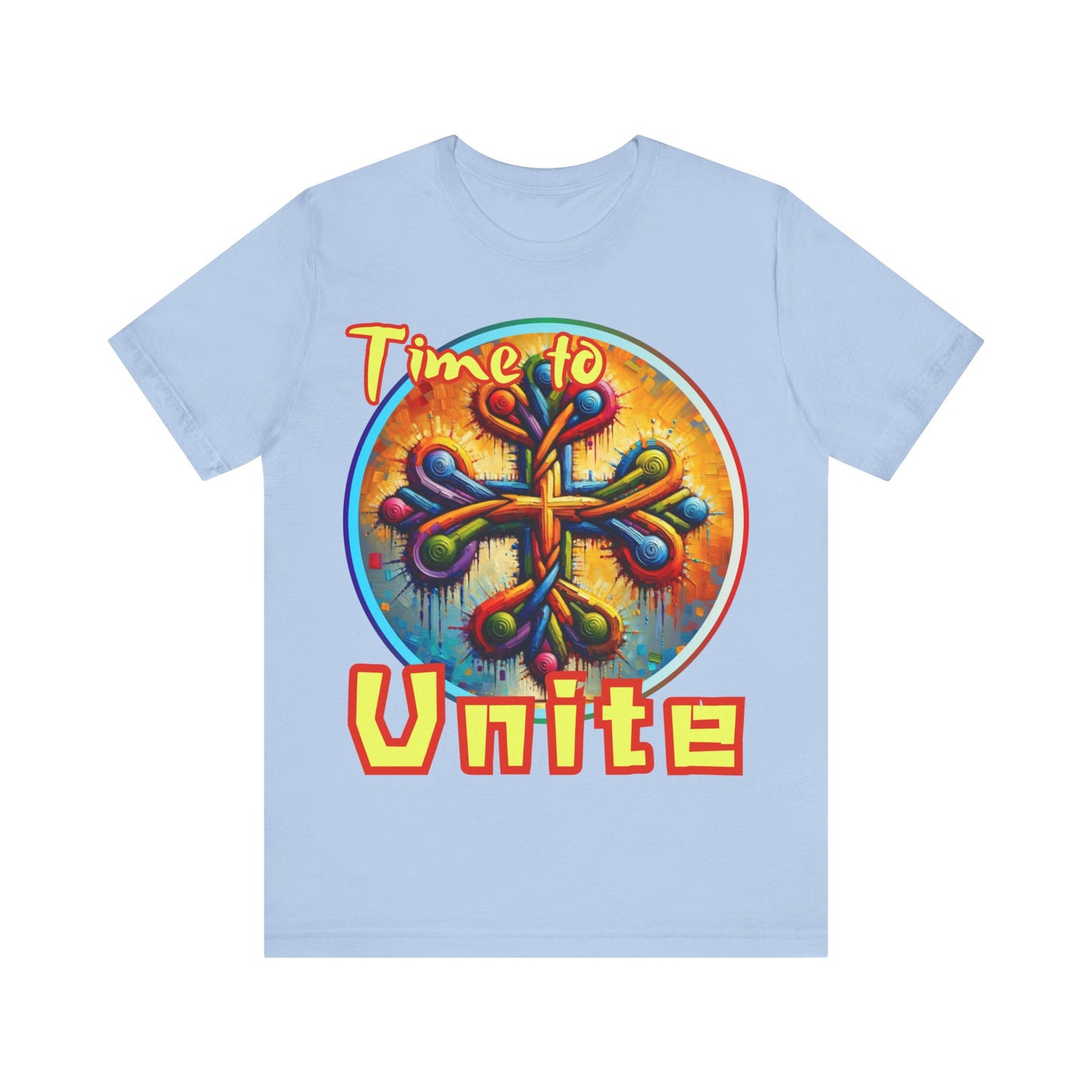 Unisex Jersey Short Sleeve Tee, "Time to Unite" Self-Awareness, Unity, Inclusion, Anti-Racism, One Love, Inclusion, DEI, Diversity